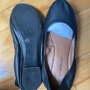 Barely Worn Lucky Brand 7.5 Black Ballet Flats